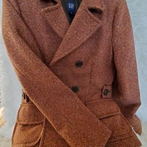 EUC GAP Wool blend double breasted peacoat